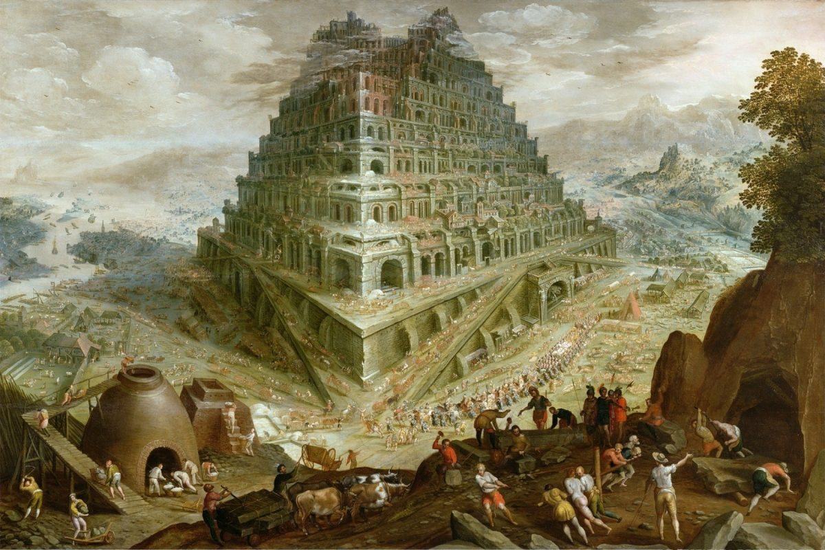The Building of the Tower of Babel (oil on canvas)