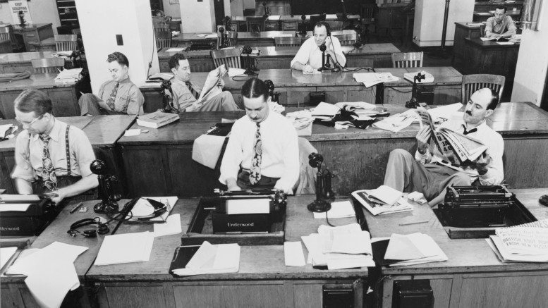 NYT newsroom in 1942