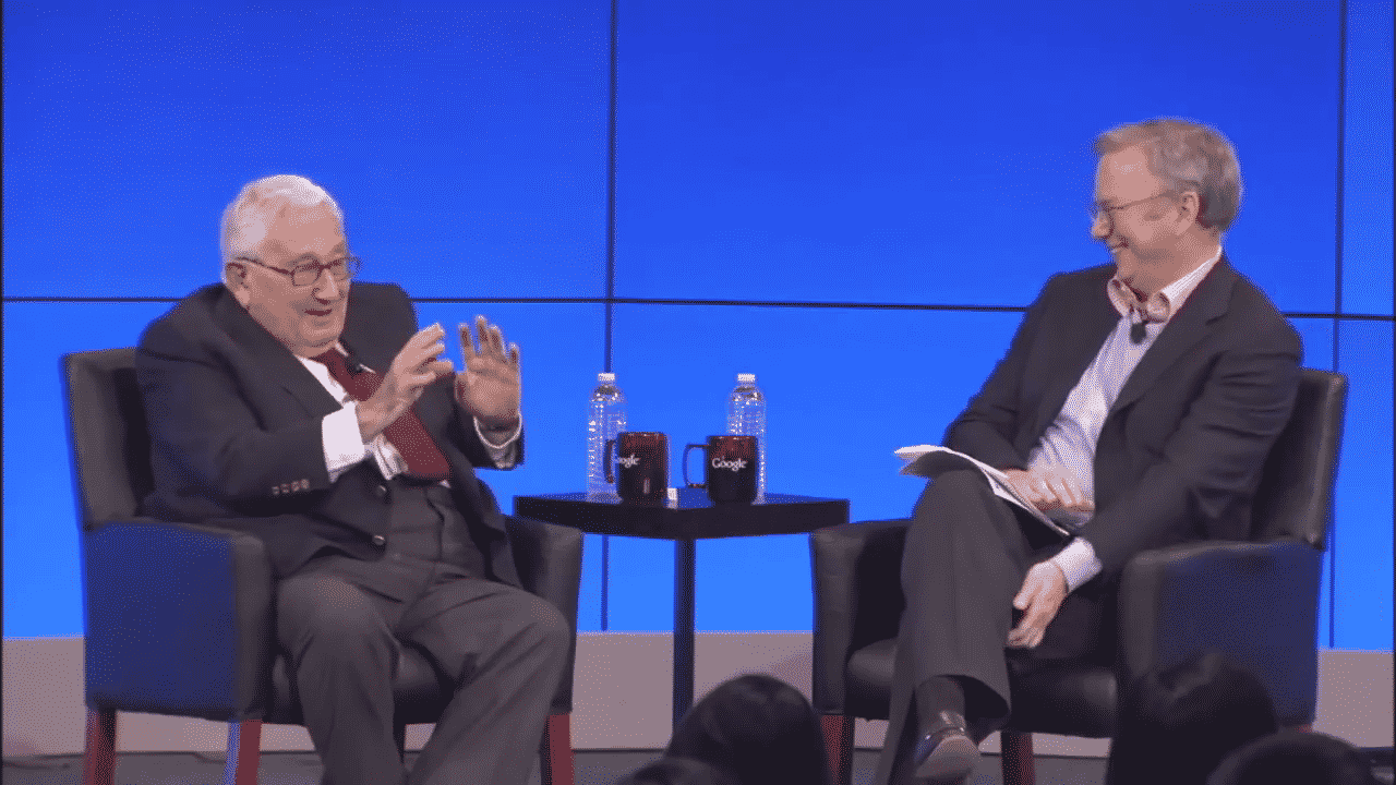 Trilateral Commission Members Henry Kissinger And Eric Schmidt On The Future Of The World