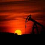 Sunset on drilling