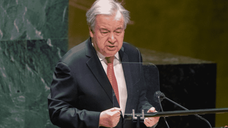 Technokraten-Propaganda: UN-Chef ruft zum Handeln gegen „5-Alarmierende-Globalfeuer“ auf