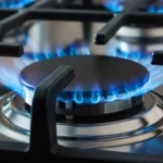 gas flame on stove