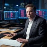 Elon Musk’s Ultimate Goal: AI'ing The Government musk sitting at desk
